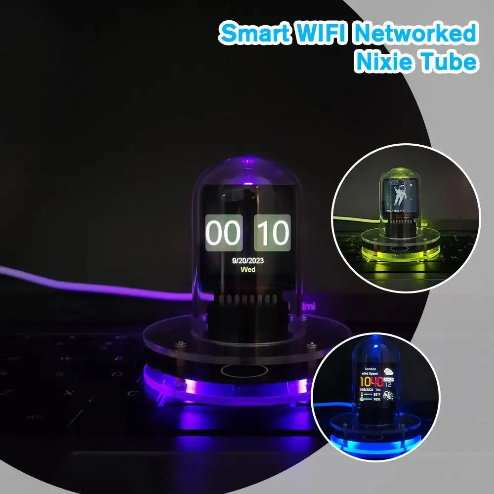 smart wi-fi nixie tube digital decor my shop saver