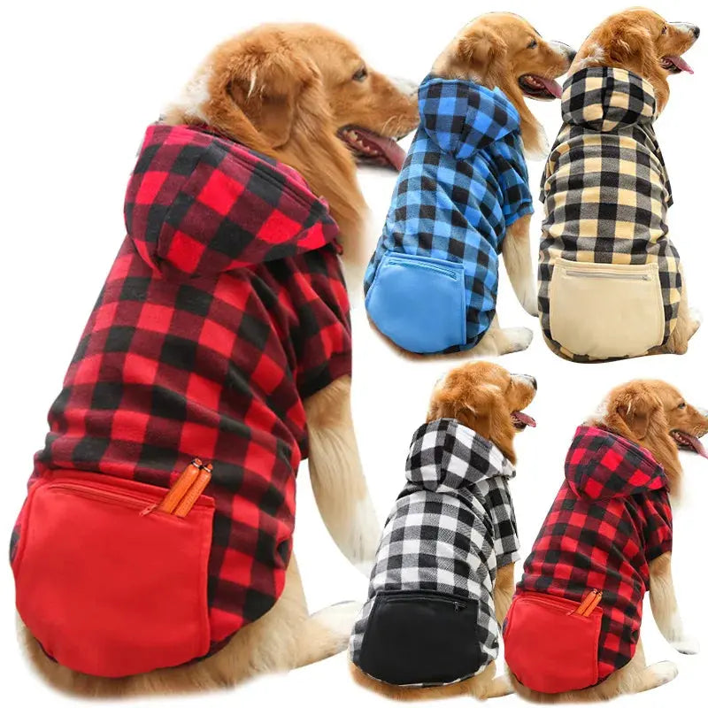 reversible plaid dog winter coat my shop saver