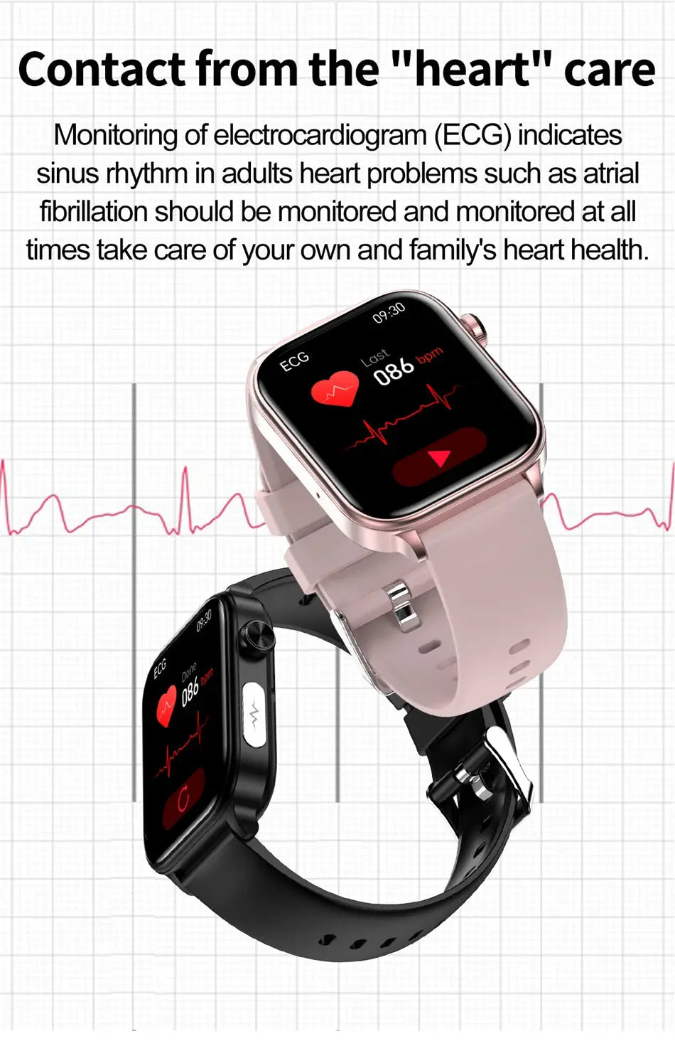 medical grade smart watch - 1.96" my shop saver