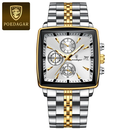 POEDAGAR Luxury Square Sport watch My Shop Saver