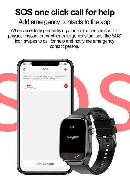 2024 Smartwatch: Medical Grade - 2.04" My Shop Saver