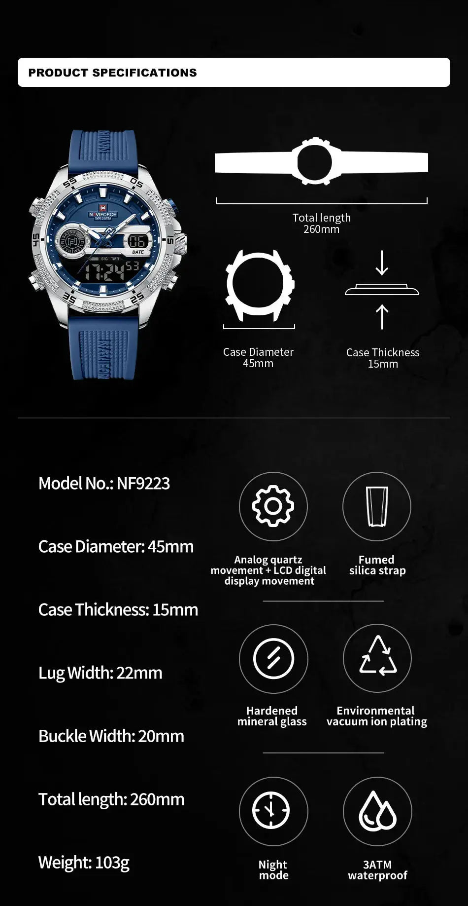 naviforce military sports watch my shop saver