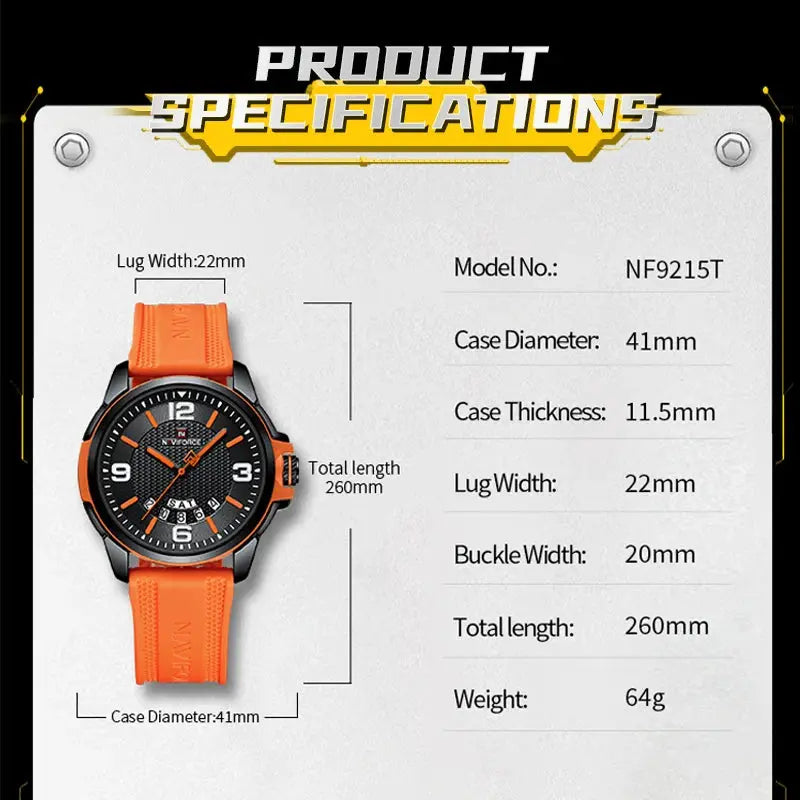 naviforce creative tpu strap sports wristwatch my shop saver