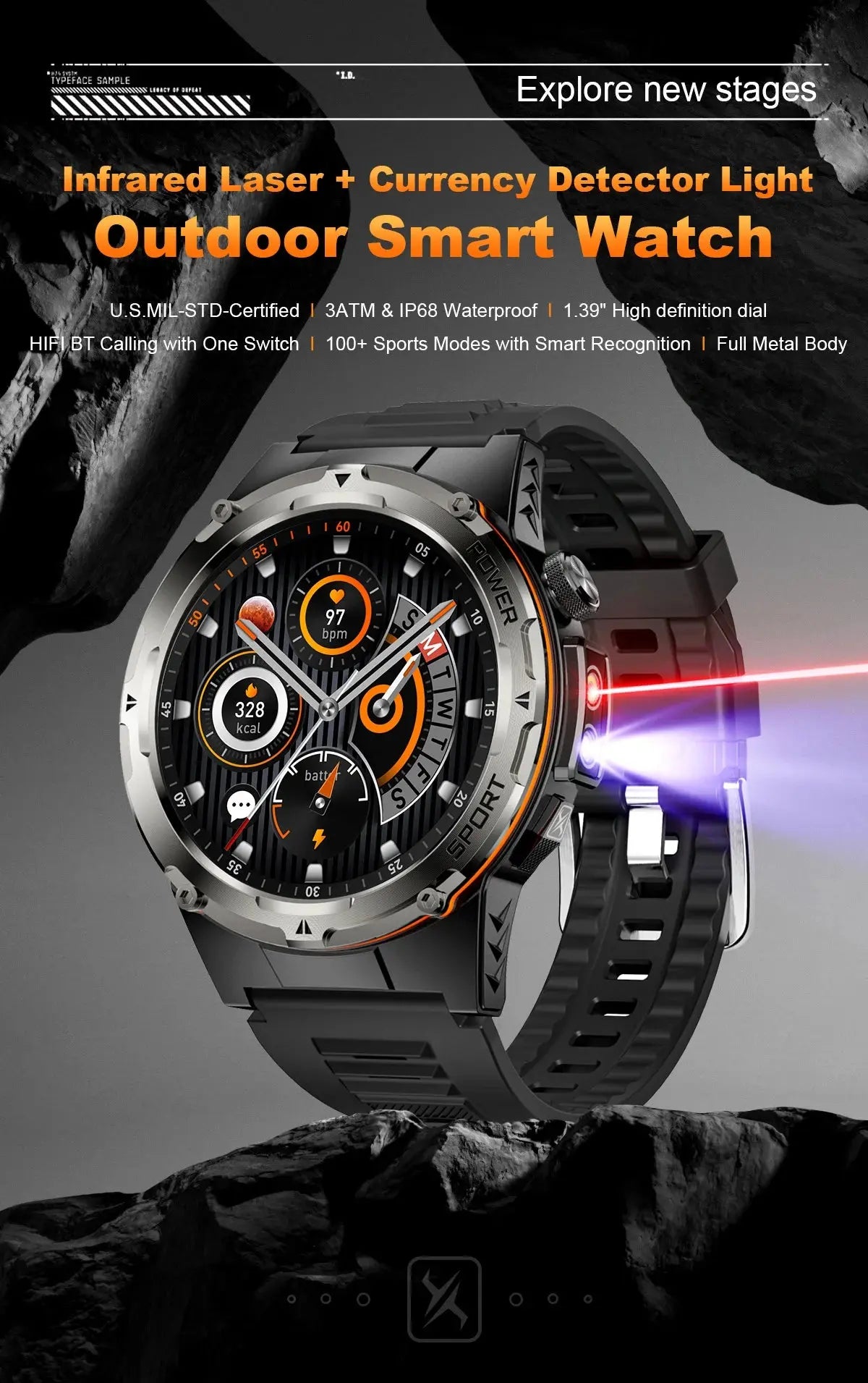 new military sport smartwatch my shop saver