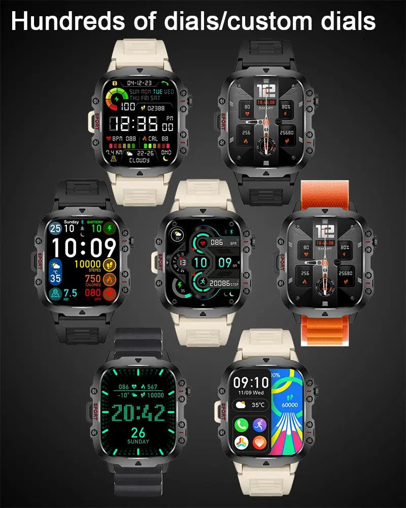 2024 military smart watch - ip68 my shop saver