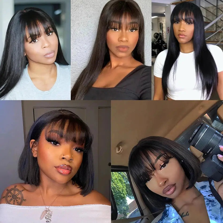 3x1 middle part brazilian human hair wig with bangs my shop saver