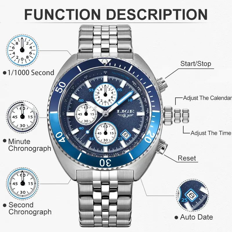 lige men's luxury quartz watch my shop saver