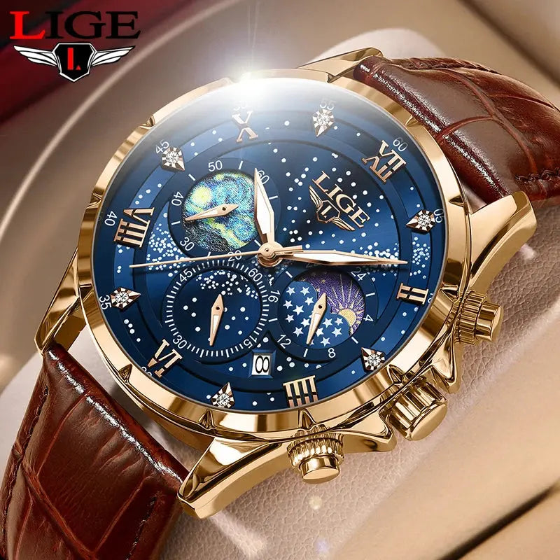 lige men's quartz watch my shop saver