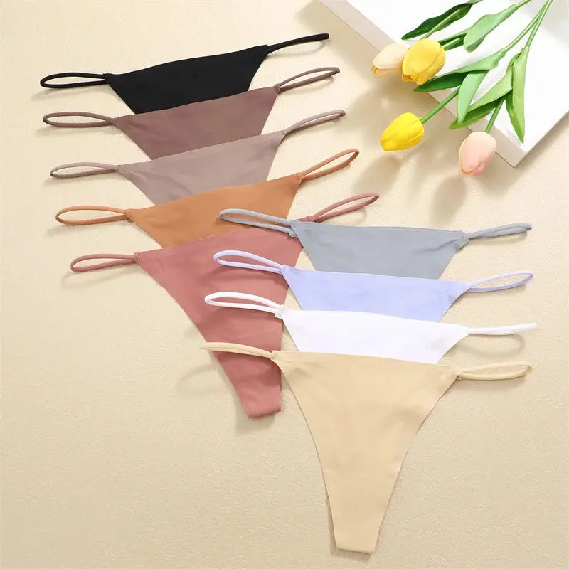 5 pcs seamless silk thongs my shop saver