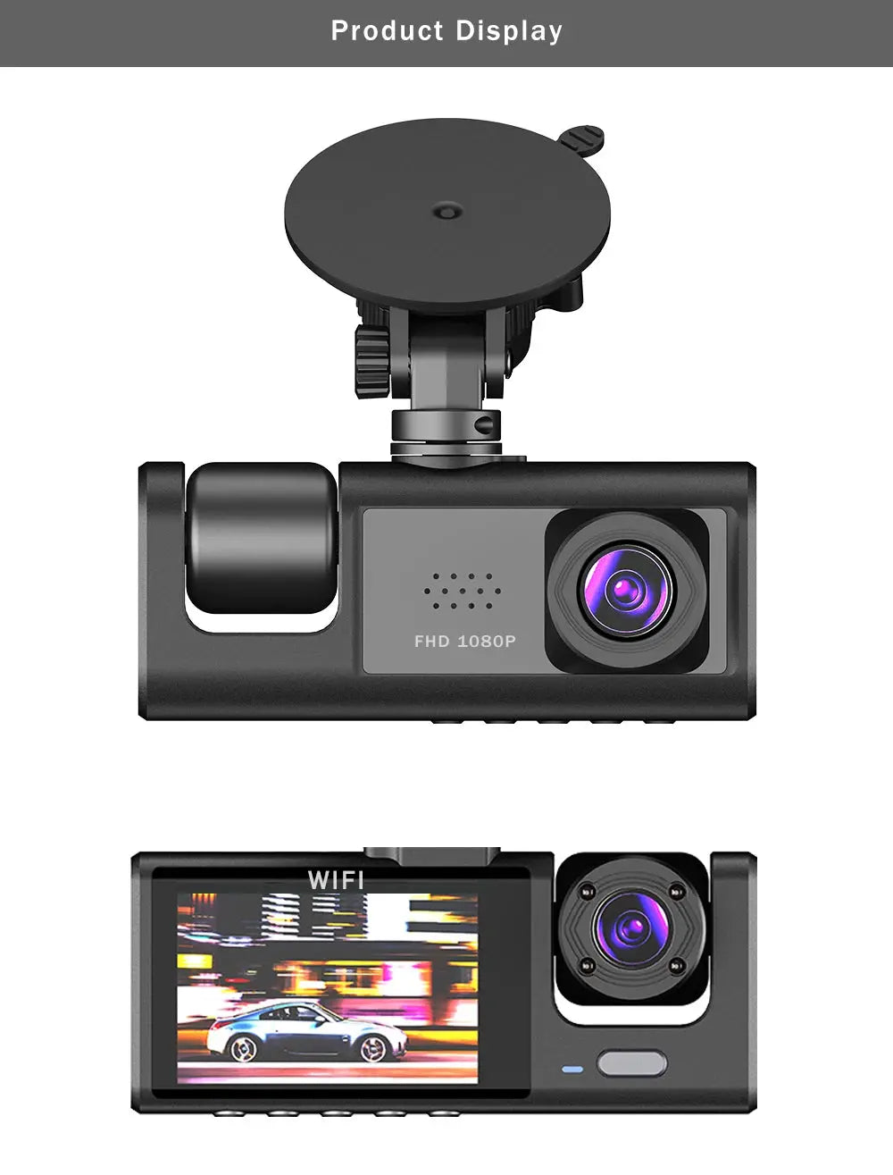 wifi dash camera – 3-way hd car dvr my shop saver