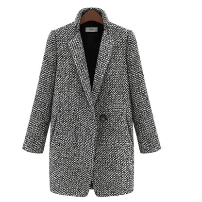 European Houndstooth Wool Coat My Shop Saver