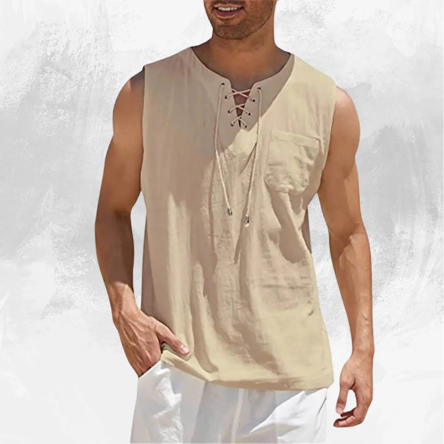 cotton linen sleeveless vest shirt for men my shop saver