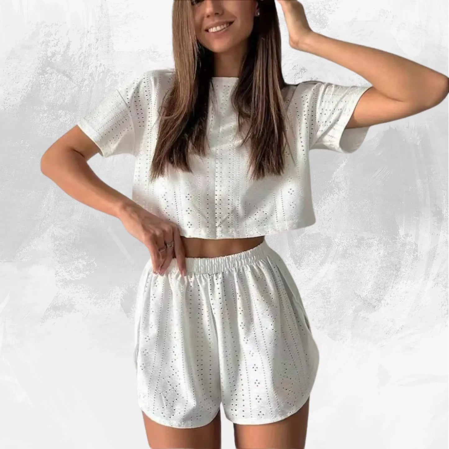 women's pajamas set - spring long sleeve tops with shorts di supremo