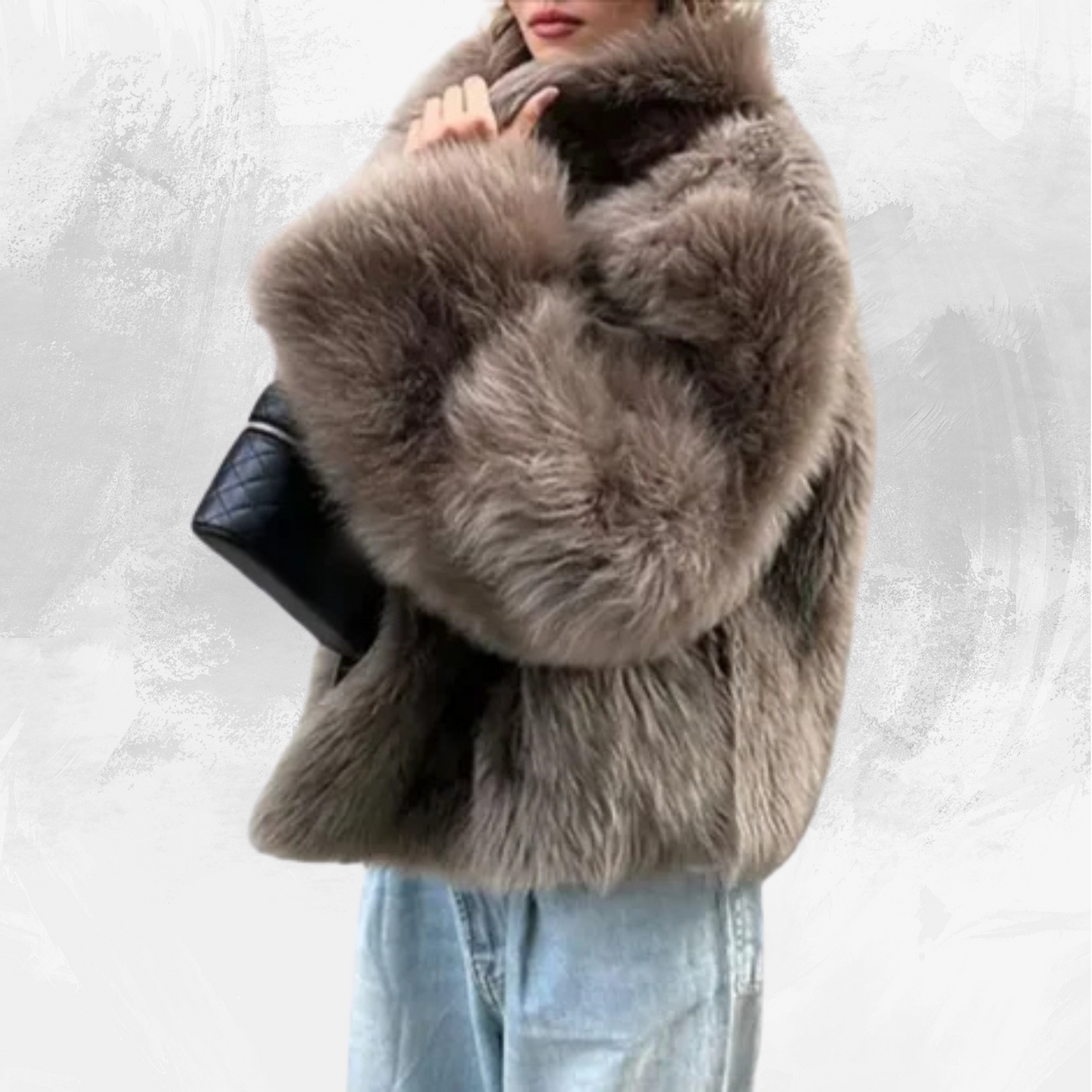 chic plush fur coat