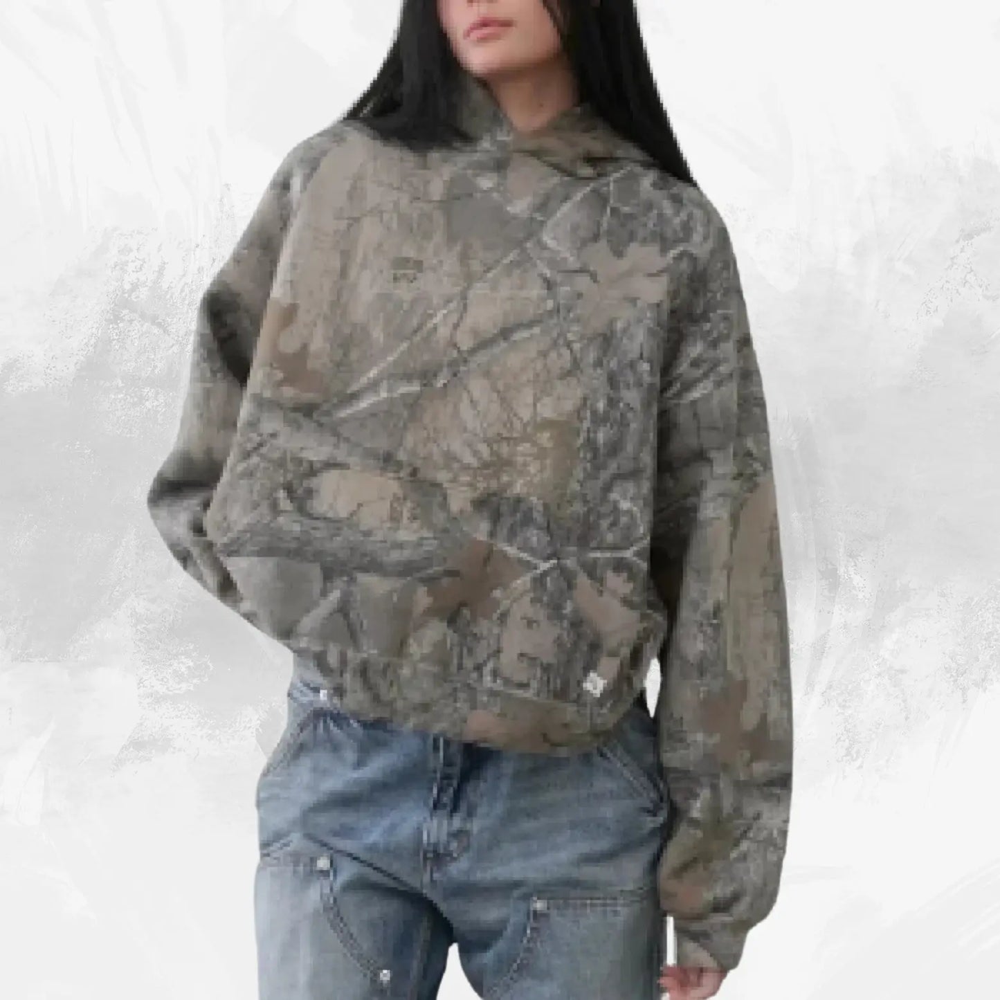 camouflage printed hooded pullover long sleeve sweater my shop saver