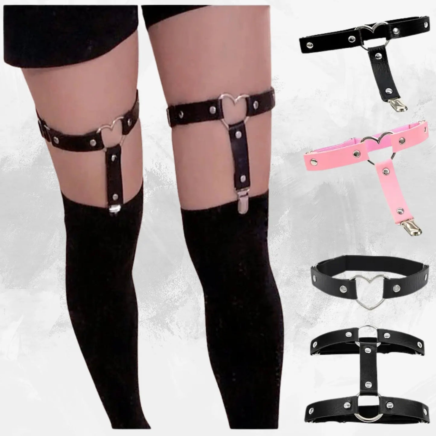 punk elastic leg strap goth suspender my shop saver