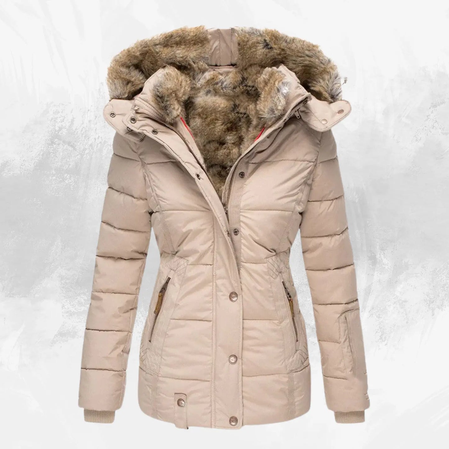 winter puffer jacket with faux fur my shop saver