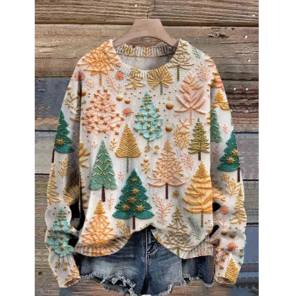 women's christmas raglan sweater my shop saver