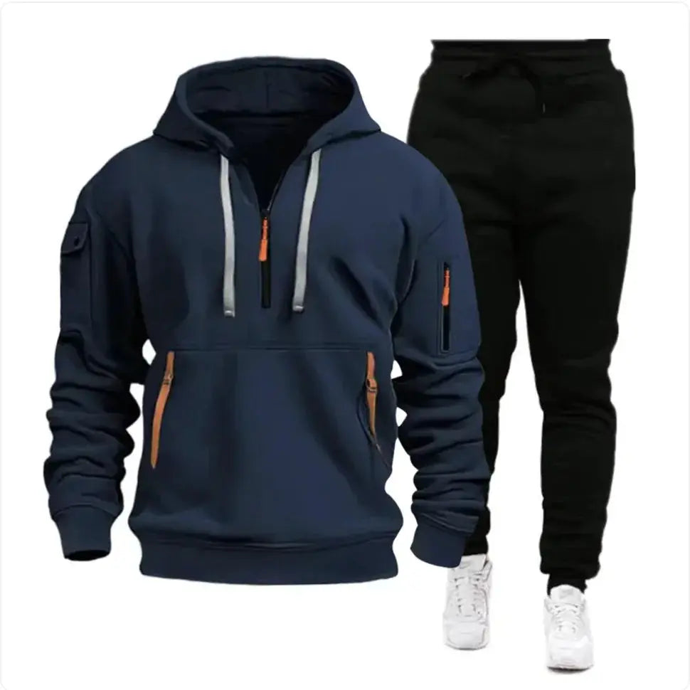 Hooded Sweatshirt with Multi-Pocket Design My Shop Saver