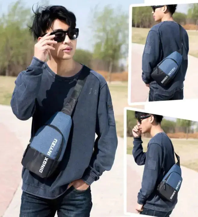 men's casual sports waterproof chest bag my shop saver