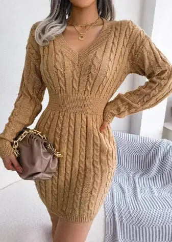 Casual Long Sleeve Bodycon Dress My Shop Saver