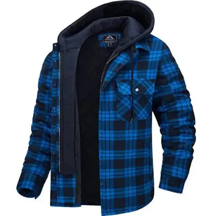 Men's Thick Padded Plaid Jacket My Shop Saver