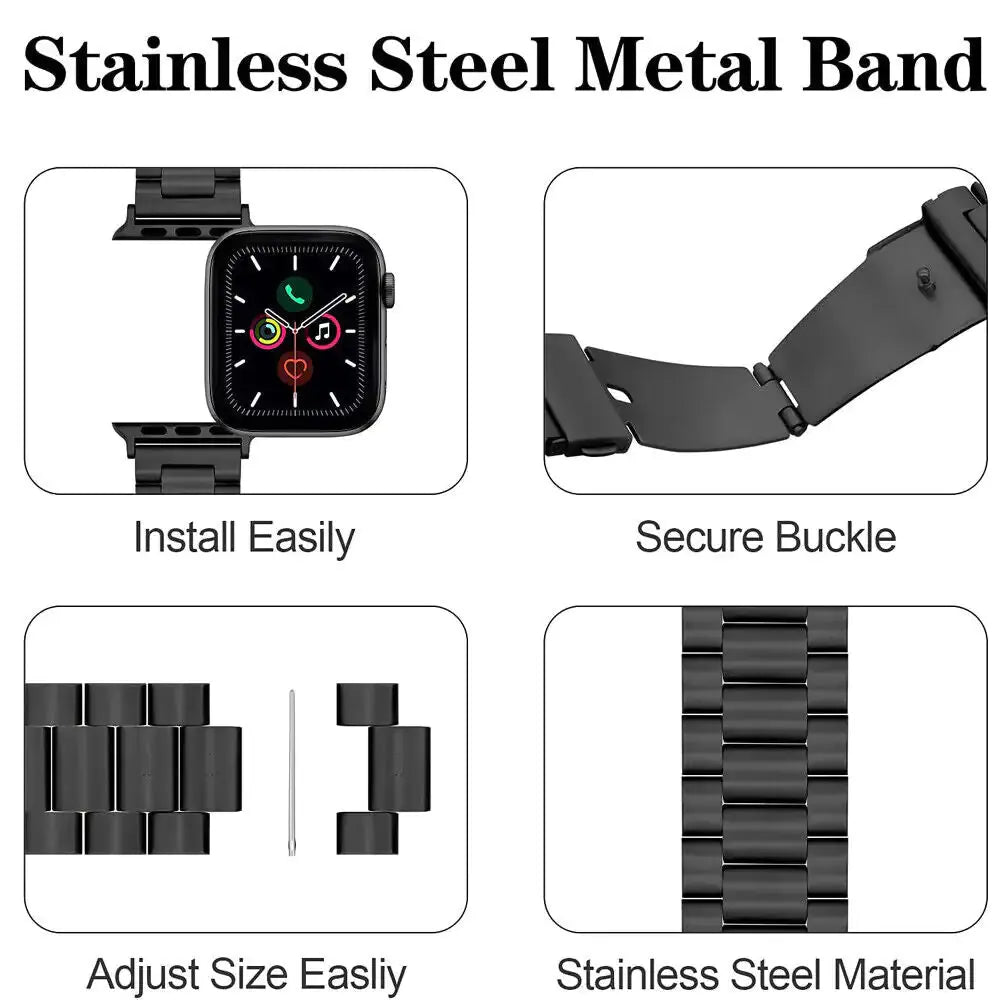 stainless steel for apple watch iwatch band 8 7 6 5 4 3 2 se 38/41/40/42/44/45mm my shop saver