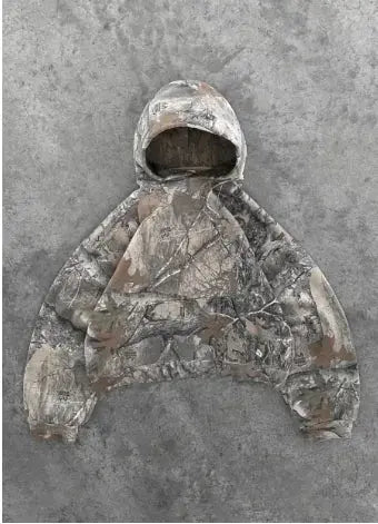 Camouflage Printed Hooded Pullover Long Sleeve Sweater My Shop Saver